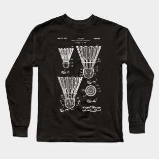 Badminton Patent 1937 Badminton lover gift Long Sleeve T-Shirt